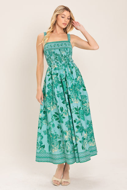 MINT PARADISO OPEN BACK MIDI DRESS