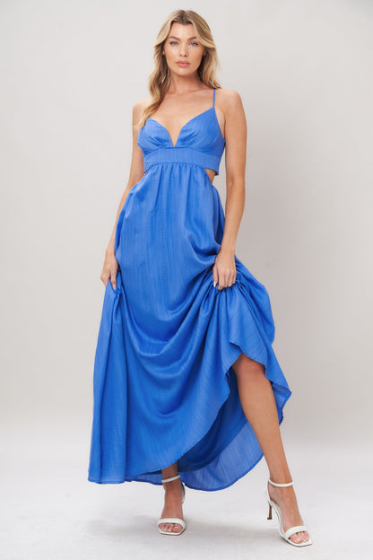 AZURE TEMPTATION BLUE MAXI DRESS