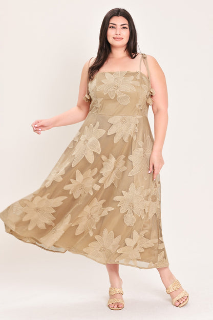 Sahara Sands Floral Lace Midi Dress