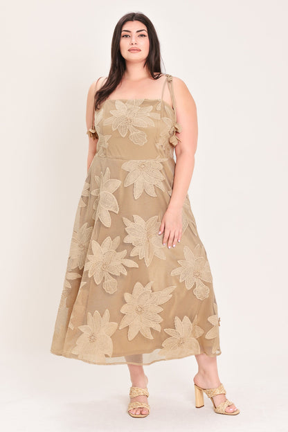 Sahara Sands Floral Lace Midi Dress