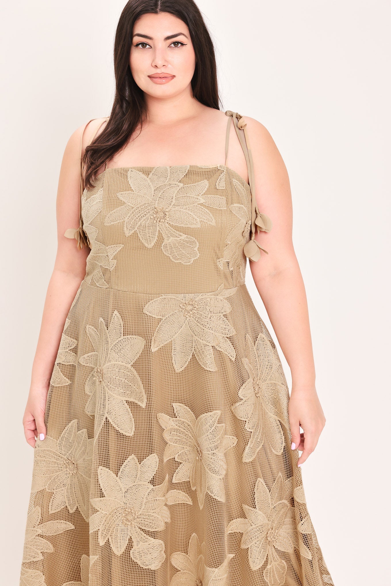Sahara Sands Floral Lace Midi Dress