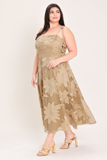 Sahara Sands Floral Lace Midi Dress