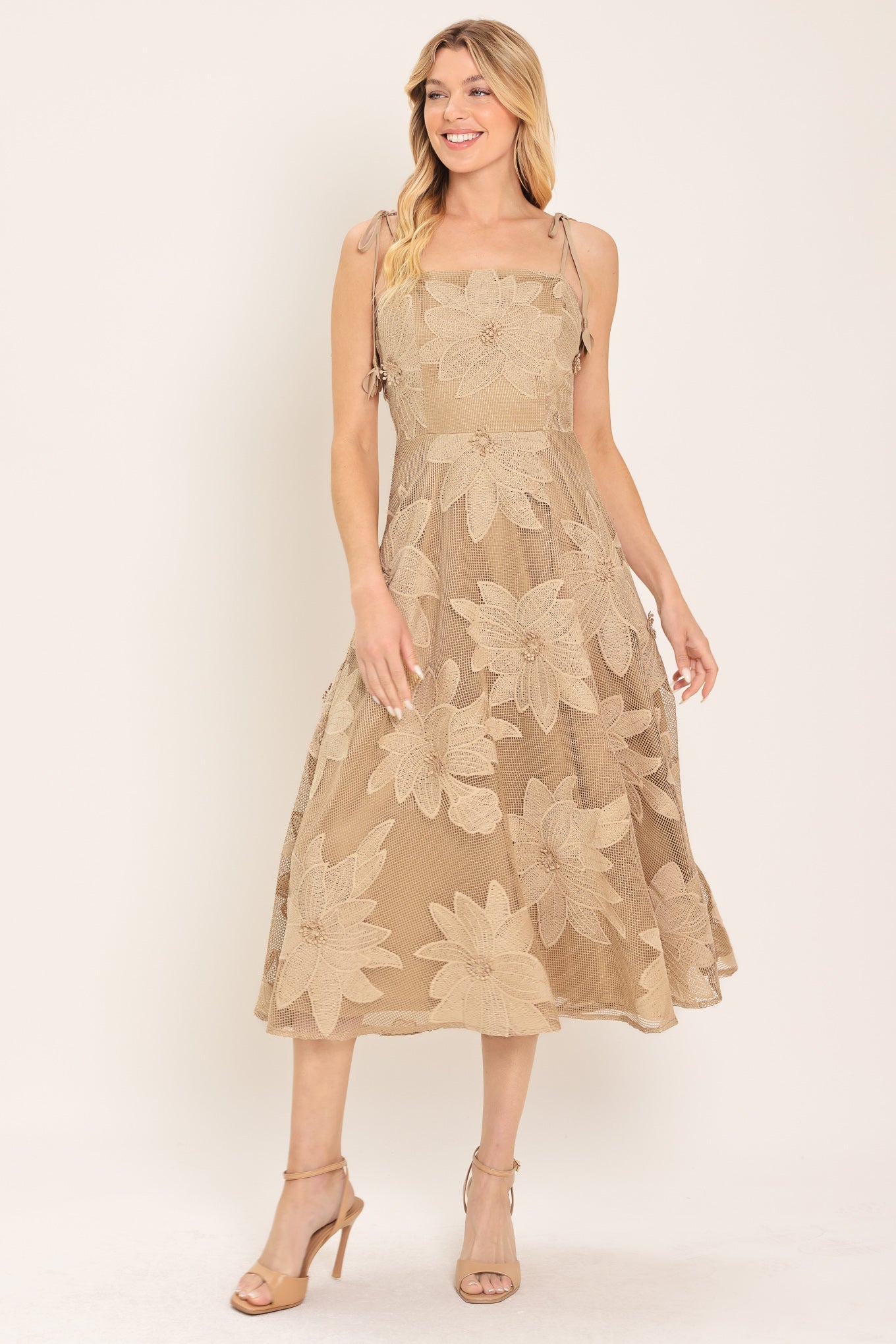 Sahara Sands Floral Lace Midi Dress