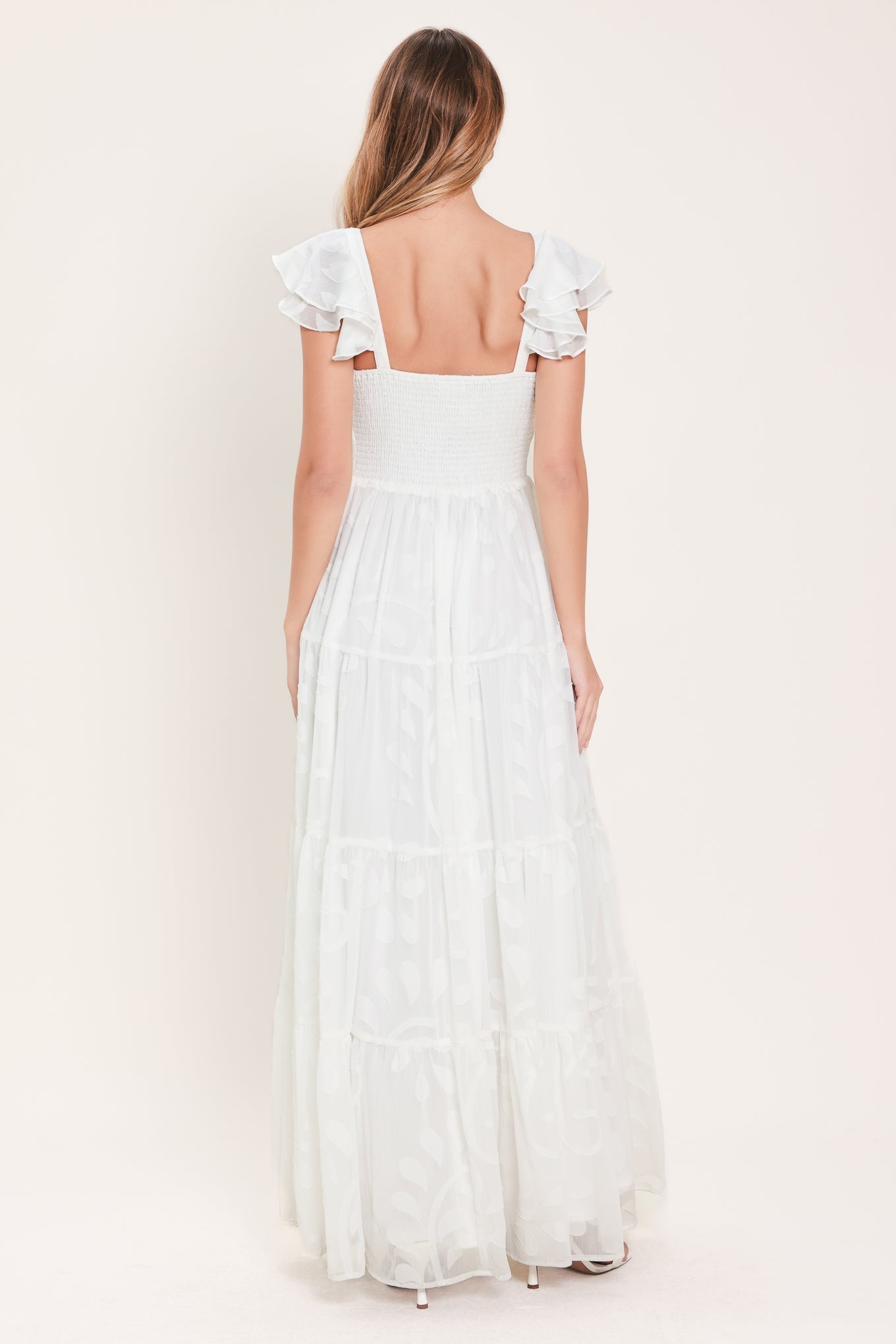 ANGELIC GARDEN IVORY MAXI DRESS