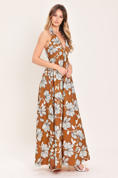 GOLDEN ISLE FLORAL MAXI DRESS