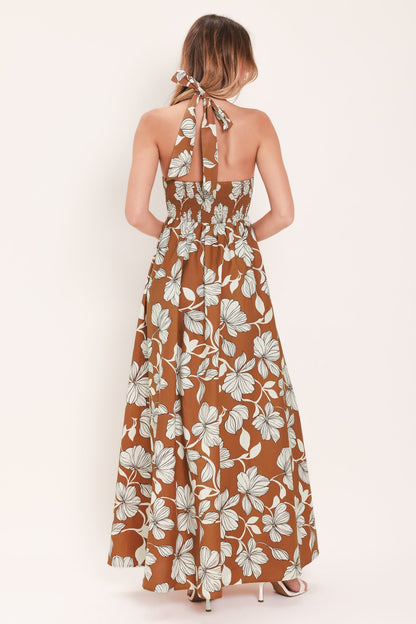 GOLDEN ISLE FLORAL MAXI DRESS