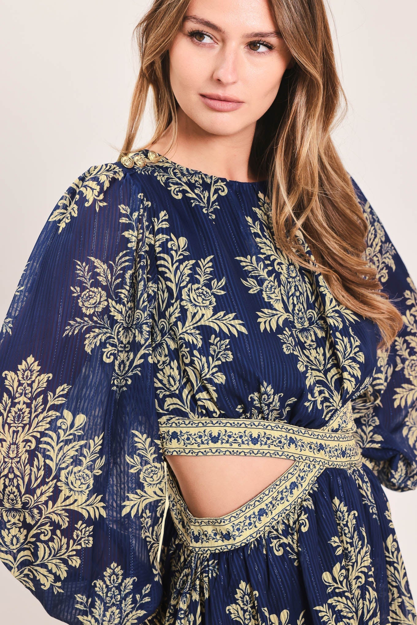 PALACE GARDEN FANTASY LONG SLEEVE MINI DRESS