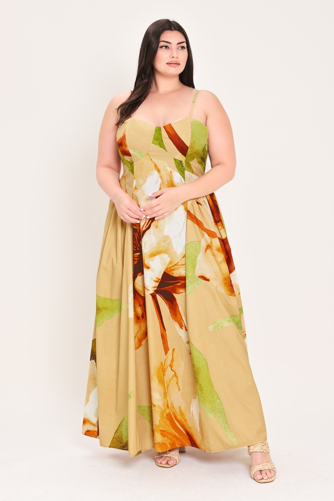 Limoncello Garden Maxi Dress Floral Bustier Dress FINAL