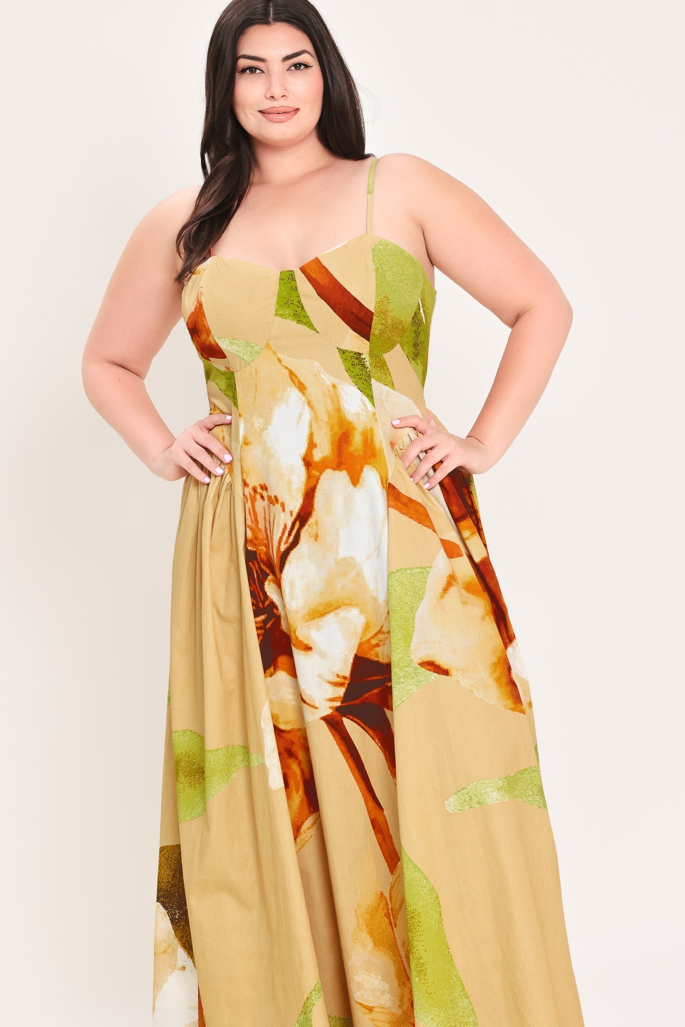 Limoncello Garden Maxi Dress Floral Bustier Dress FINAL