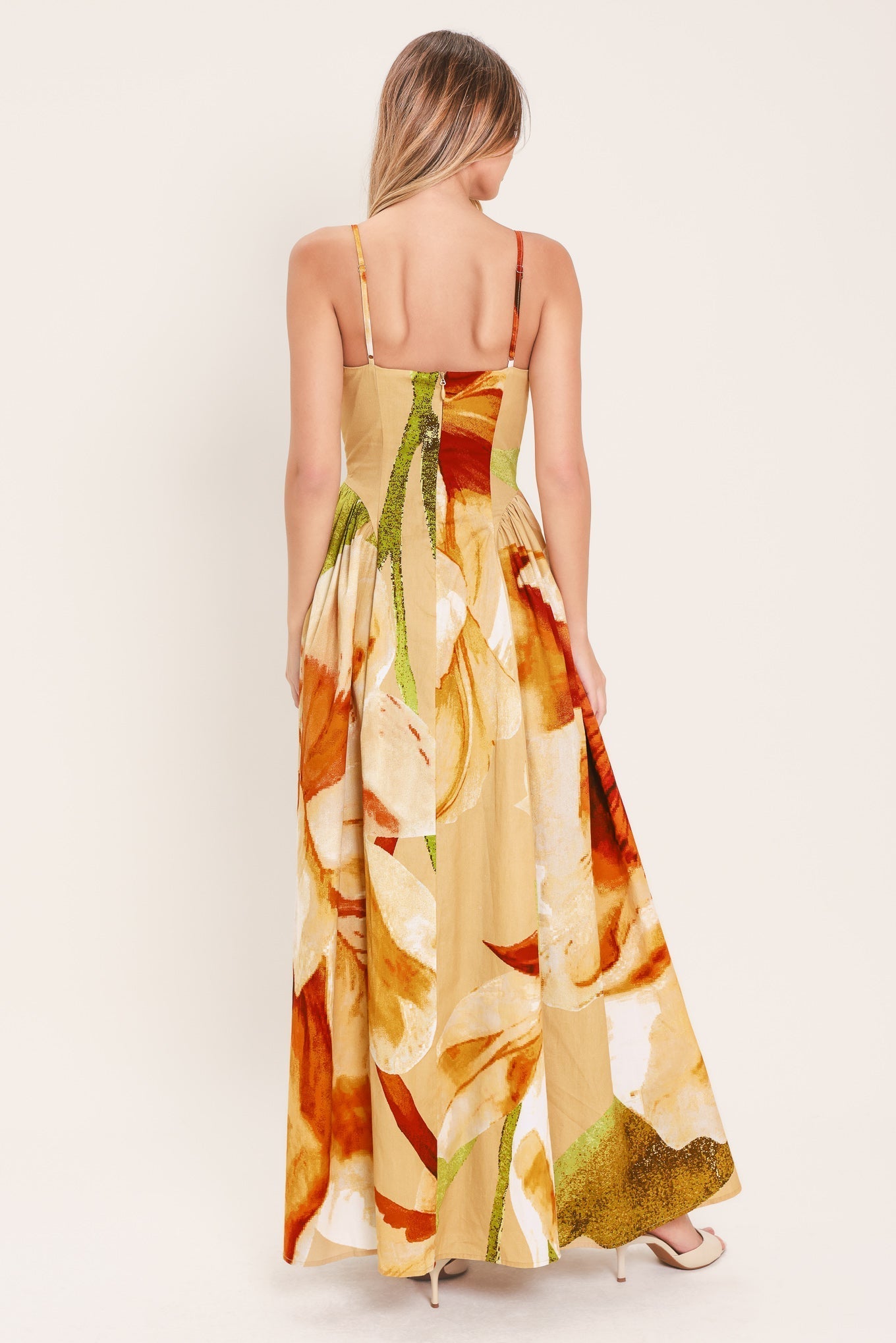 Limoncello Garden Maxi Dress Floral Bustier Dress FINAL