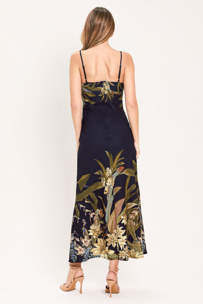 TWILIGHT WILDFLOWER DEEP PURPLE MAXI DRESS