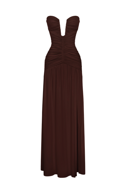 Junia Maxi Dress Plum Brown
