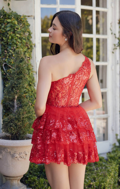 Christie Mini Dress One Shoulder Sequin Cocktail Dress