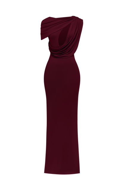Kalina Maxi Dress Cherry Lacquer