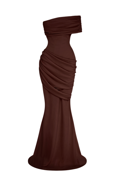 Kasia Gown Plum Brown