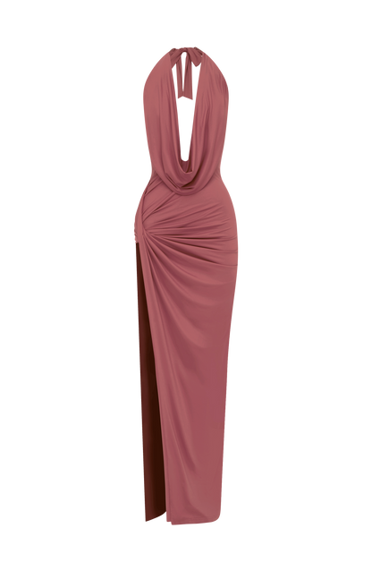 Kingsley Maxi Dress Rose Brown