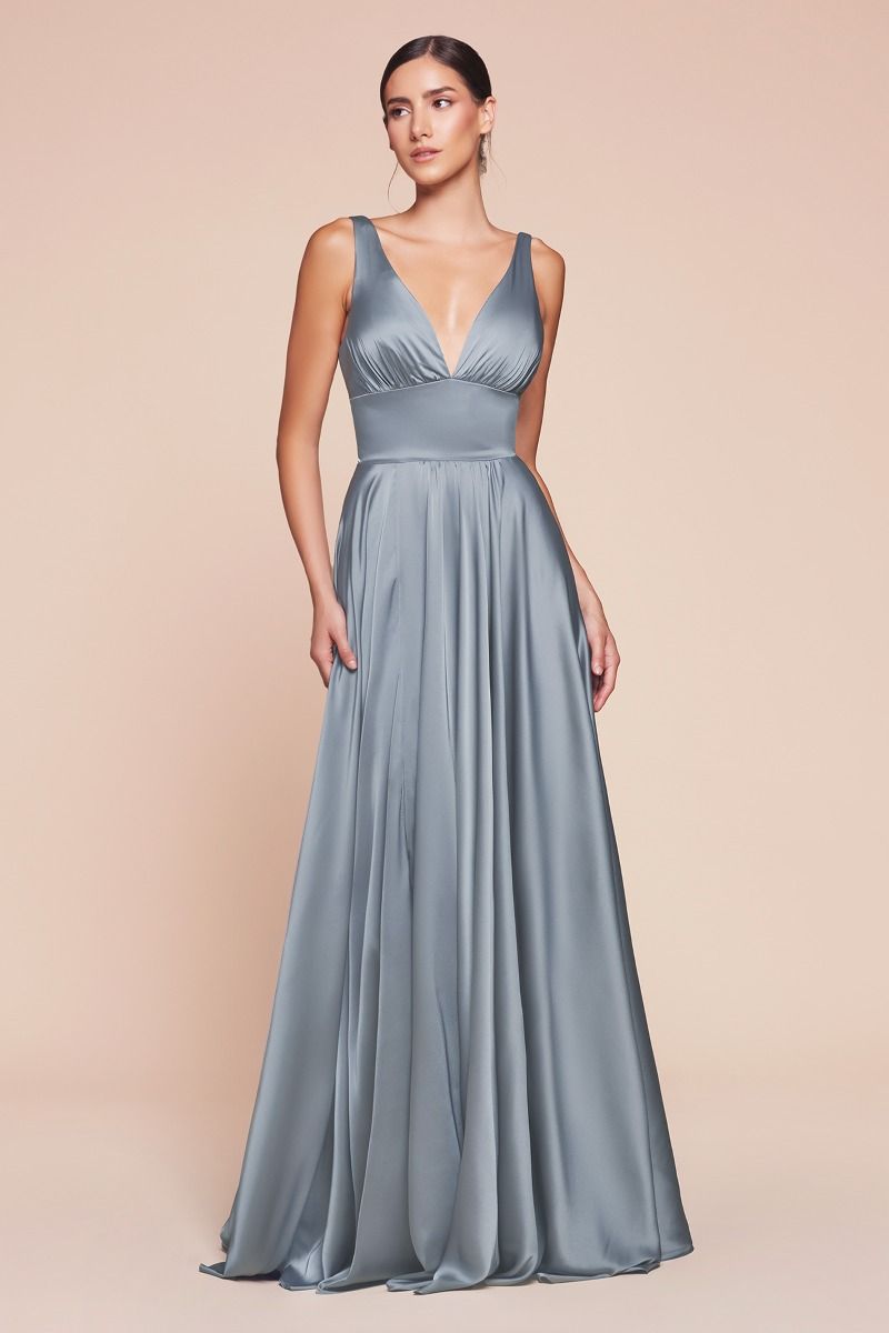 Kinsley Gown Soft Satin A- Dress