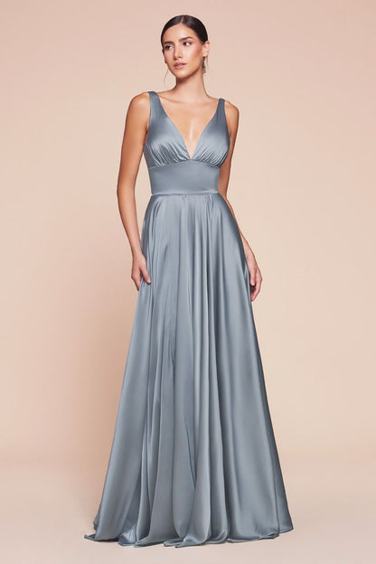 Kinsley Gown Soft Satin A- Dress