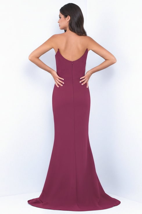 Daris Gown Berry Cat-Eye Scoop Neckline Dress