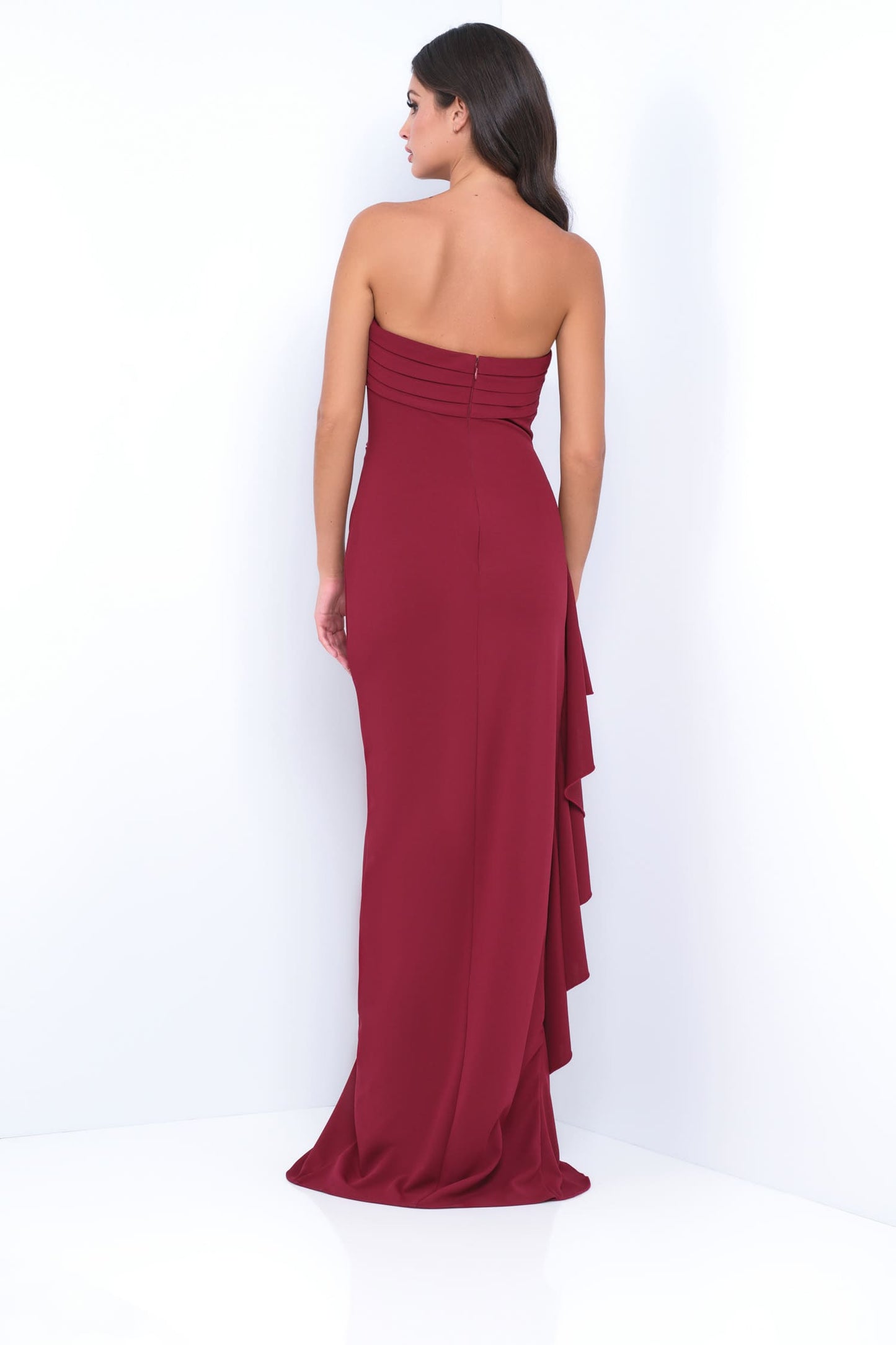 Marie Strapless Maxi Dress Burgundy