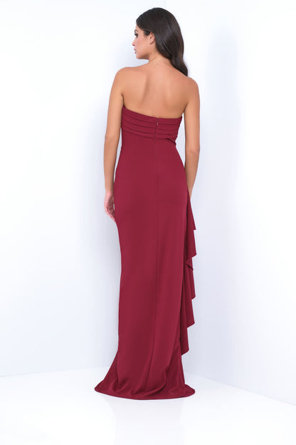 Marie Strapless Maxi Dress Burgundy