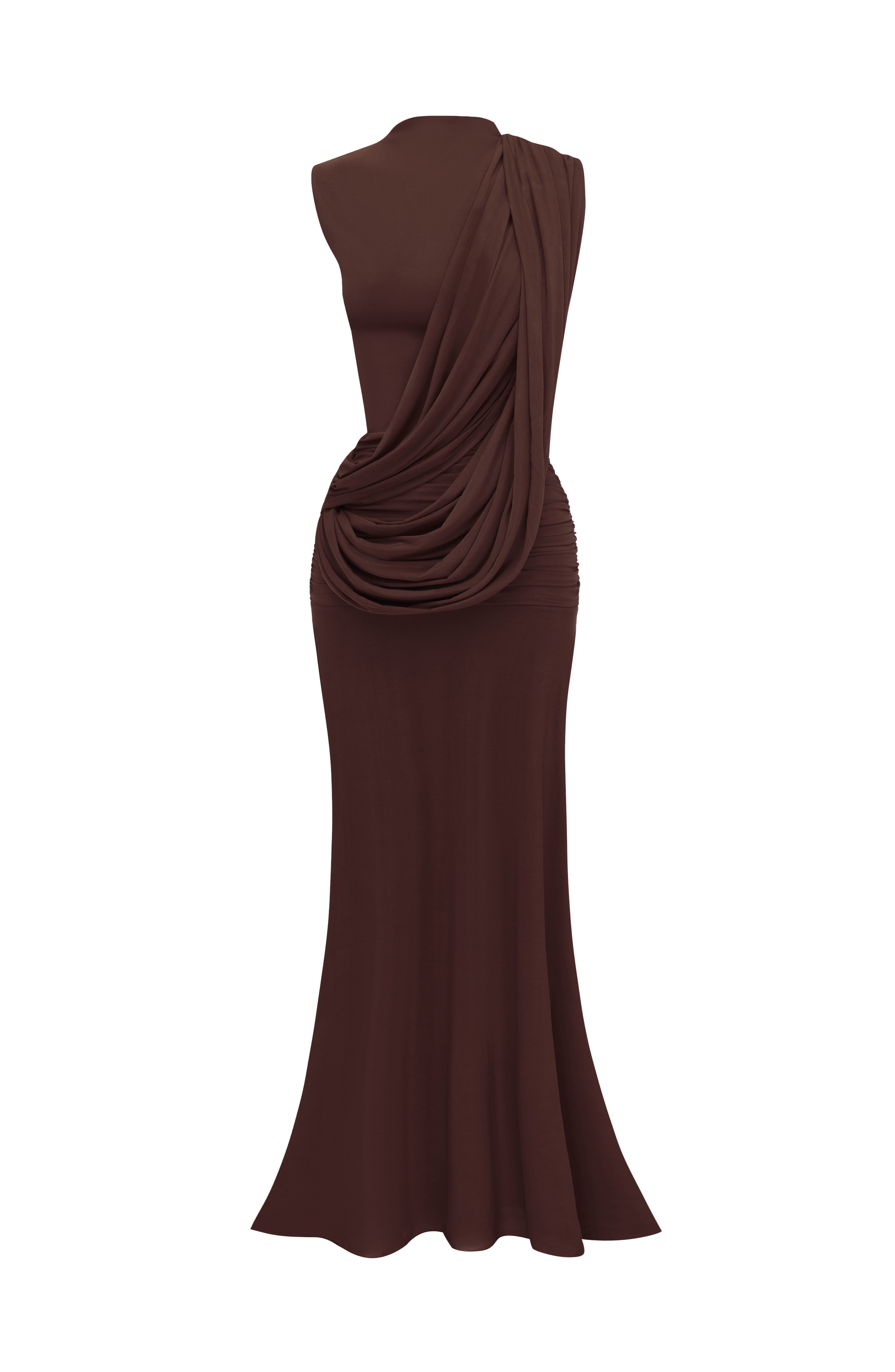 Mireya Maxi Dress Plum Brown