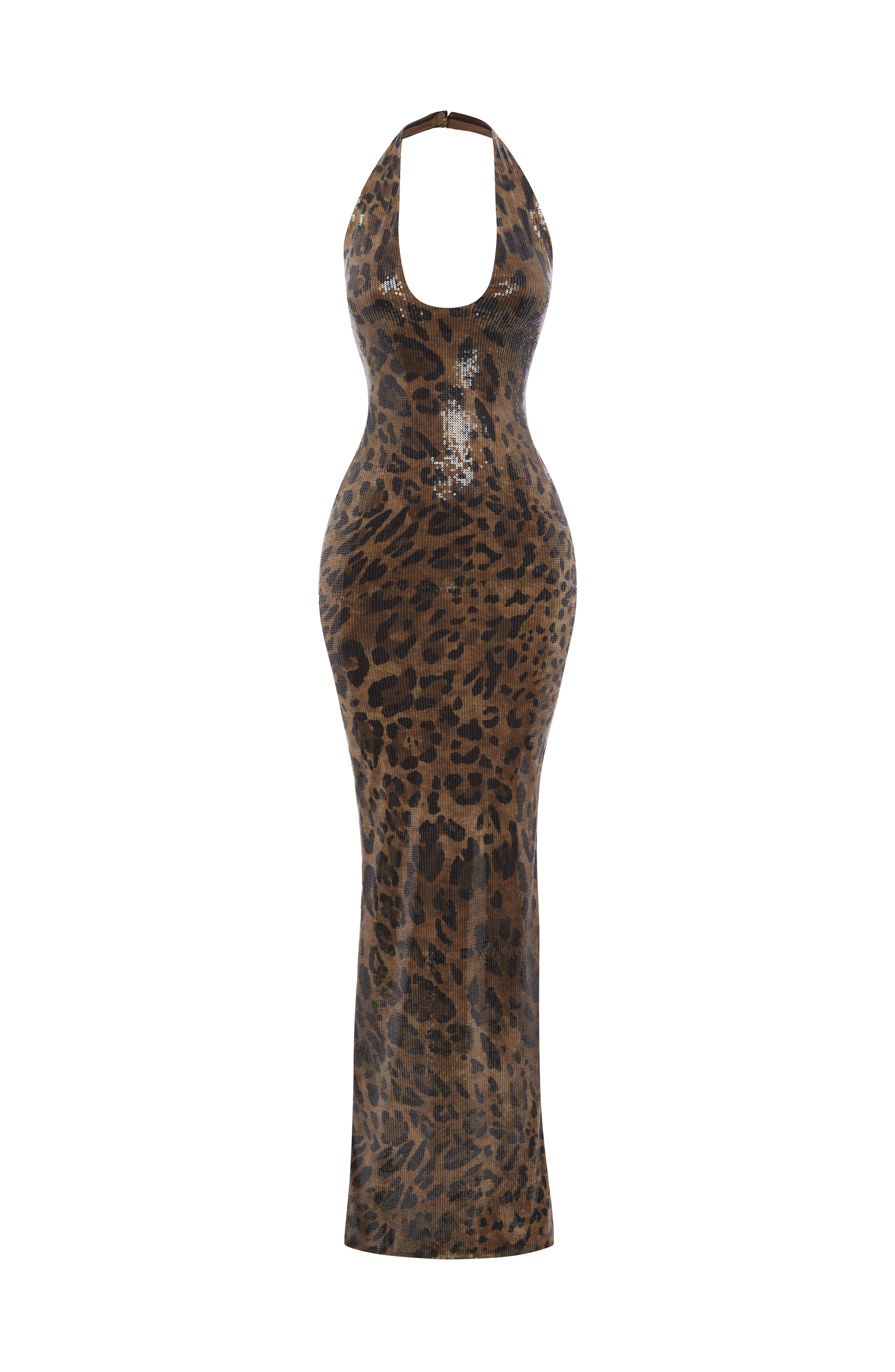 Morena Maxi Dress Sequin Leopard Print