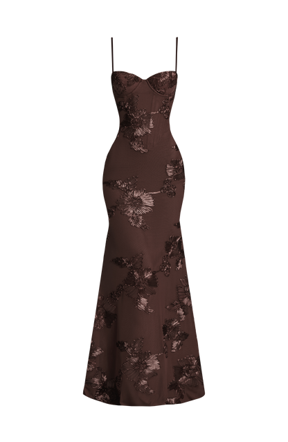 Nefertiti Maxi Dress Plum Brown