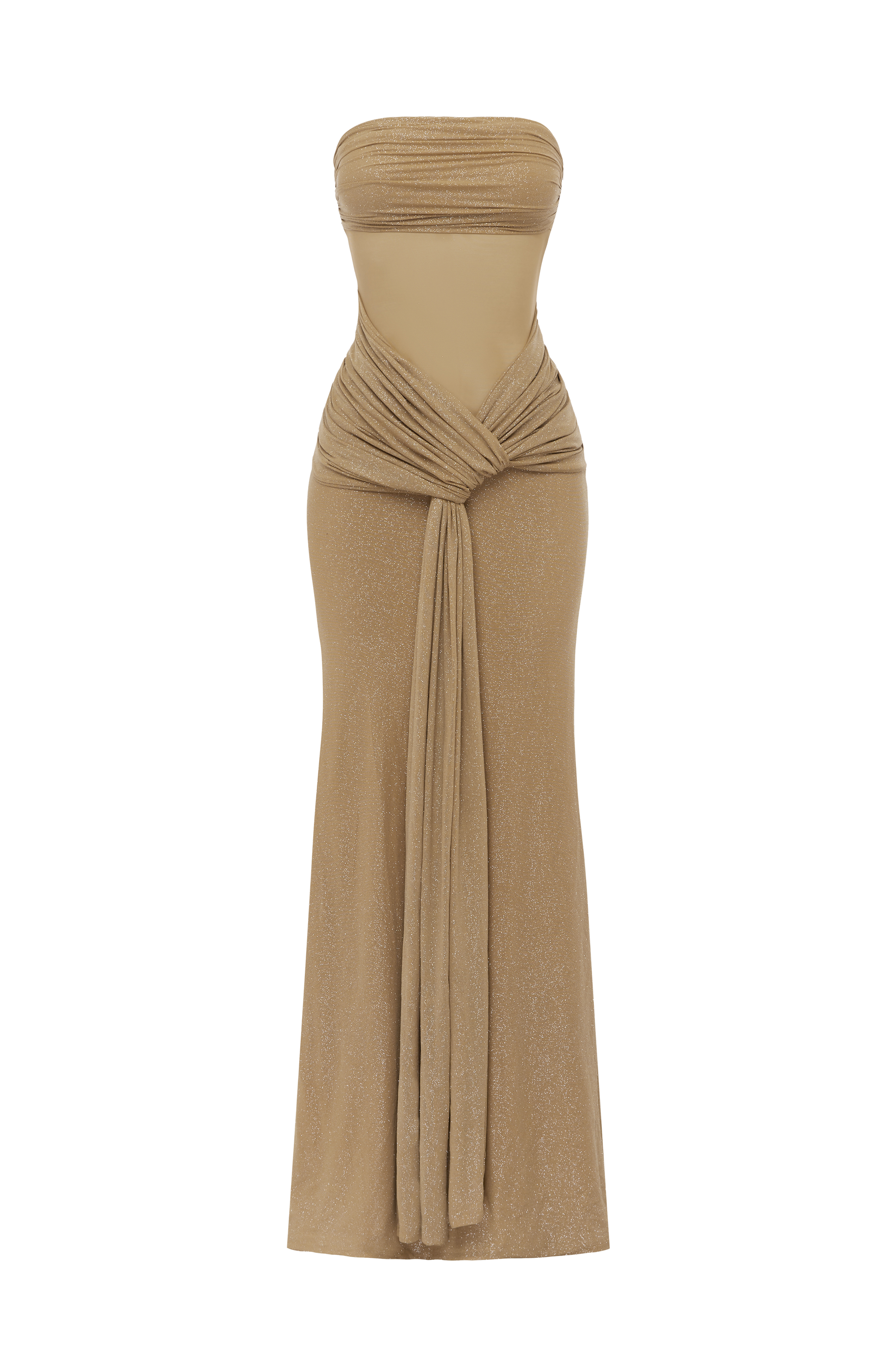 Paula Maxi Dress Gold Sparkle