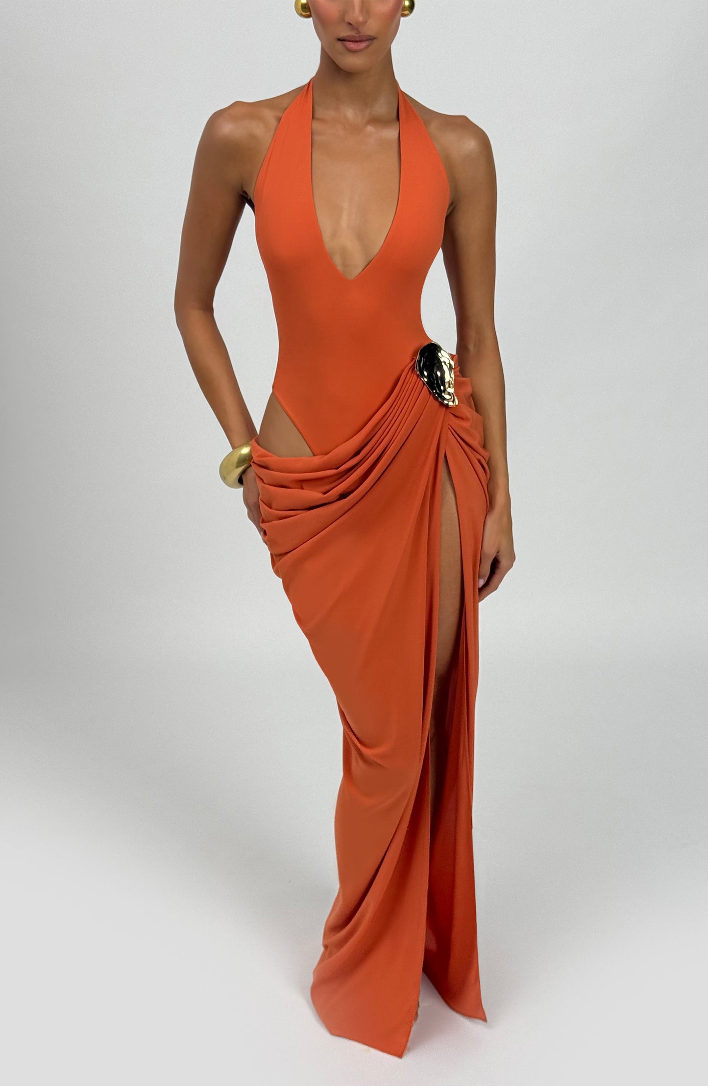 Adele Maxi Dress Burnt Orange