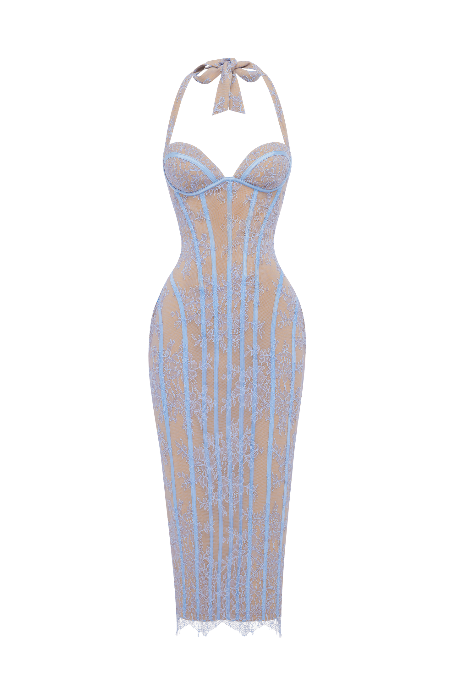Rona Midi Dress Powder Blue