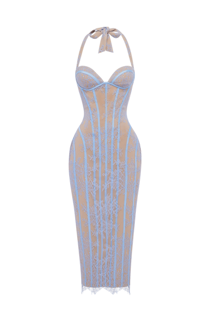 Rona Midi Dress Powder Blue