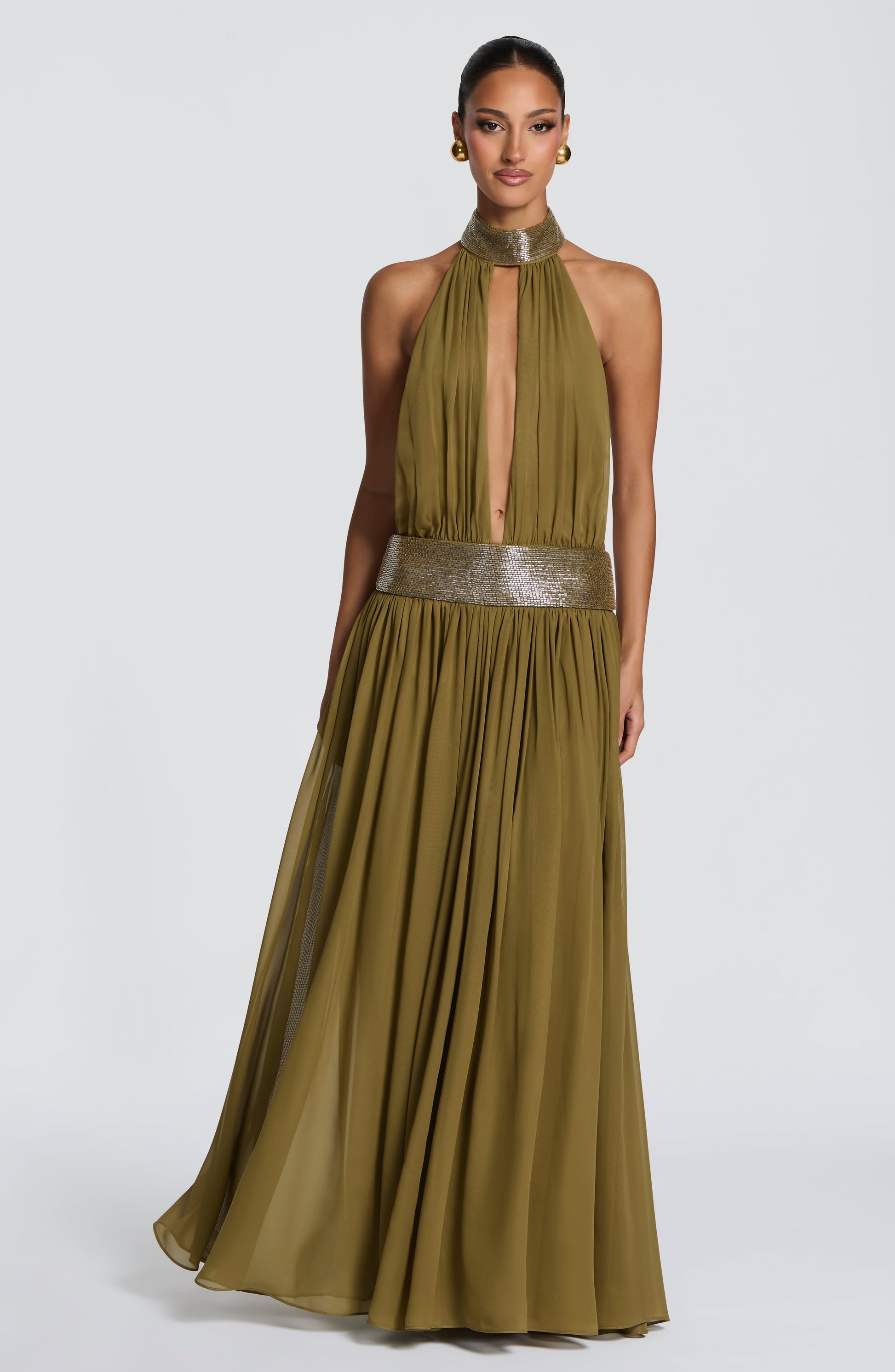 Rosalina Maxi Dress Deep Olive