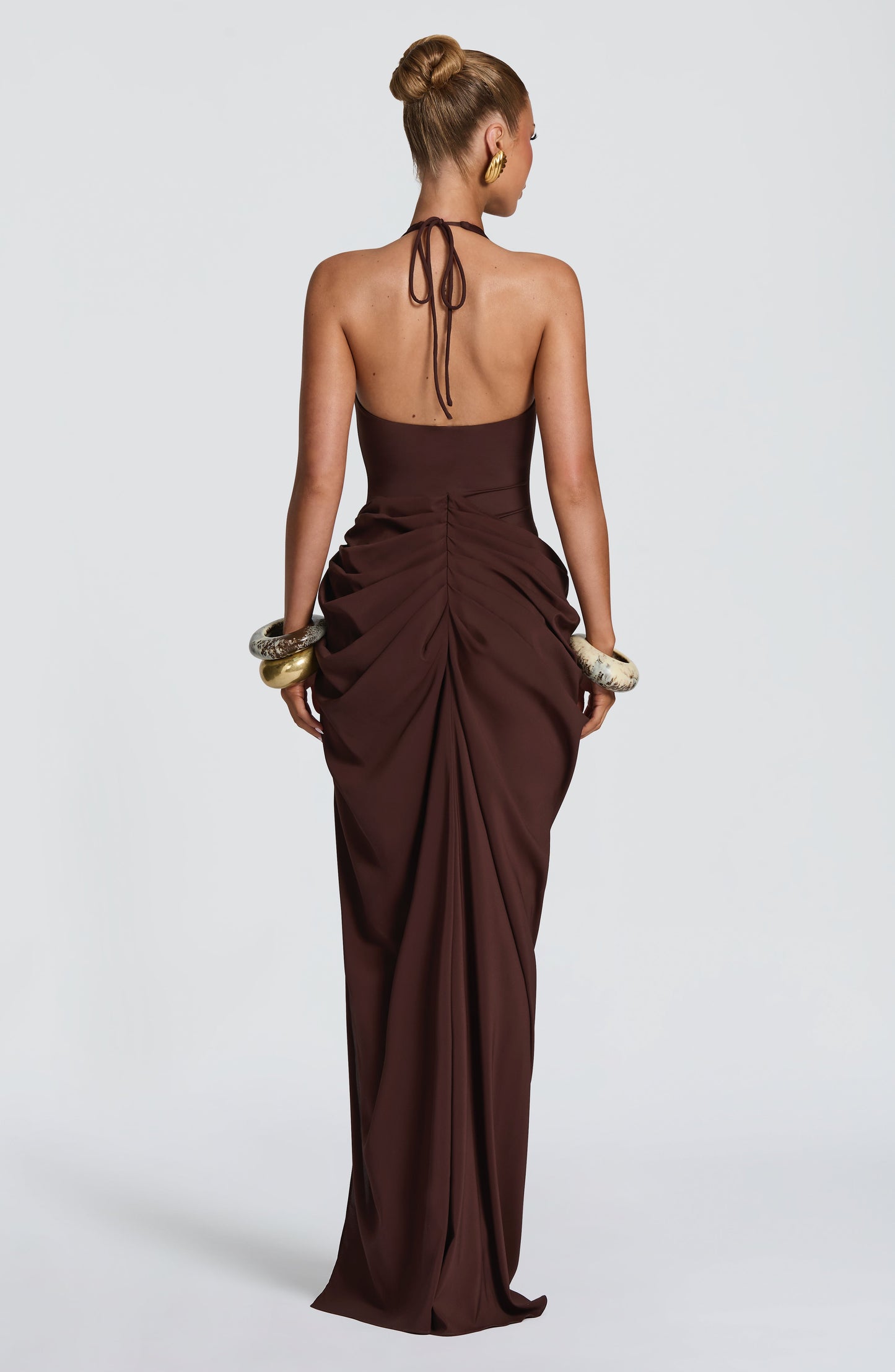 Adele Maxi Dress Plum Brown