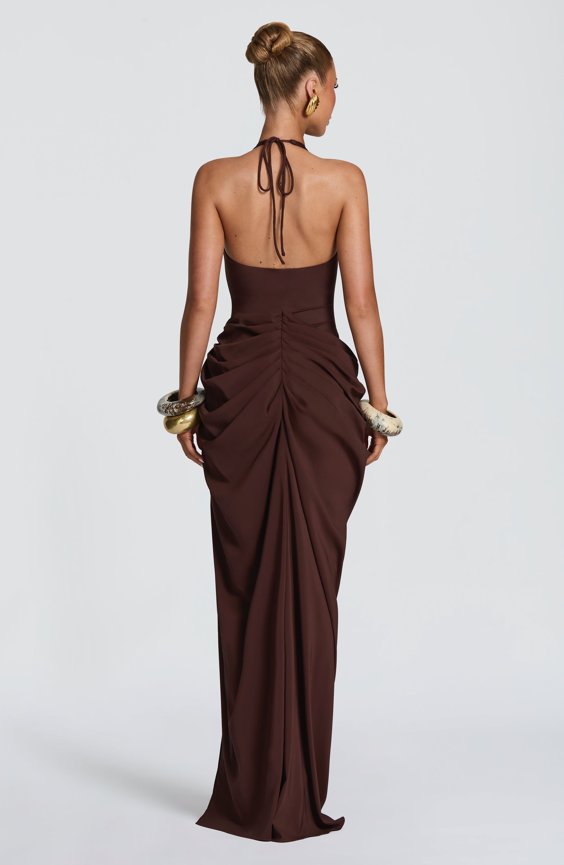 Adele Maxi Dress Plum Brown