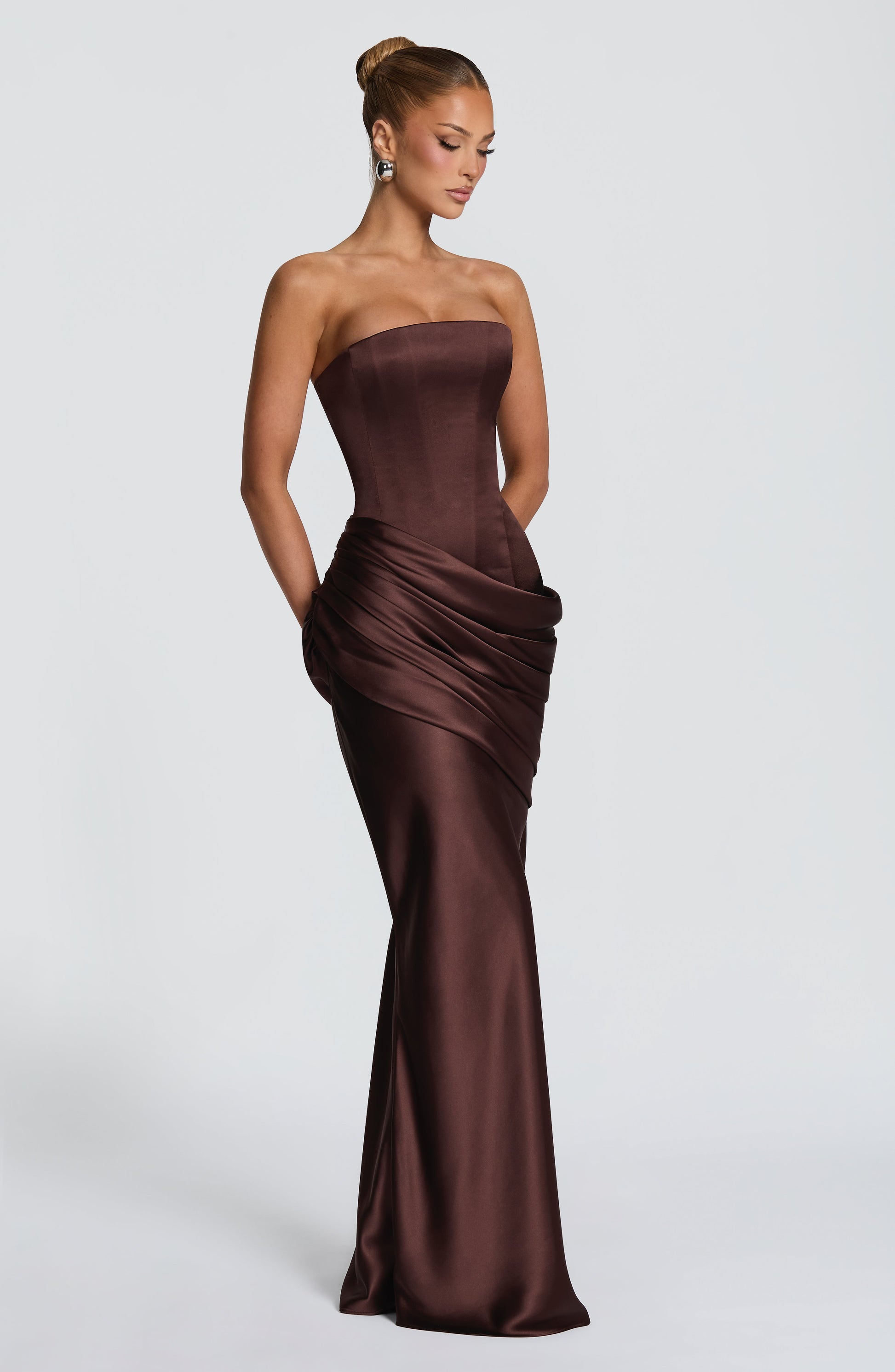 Ella Maxi Dress Plum Brown