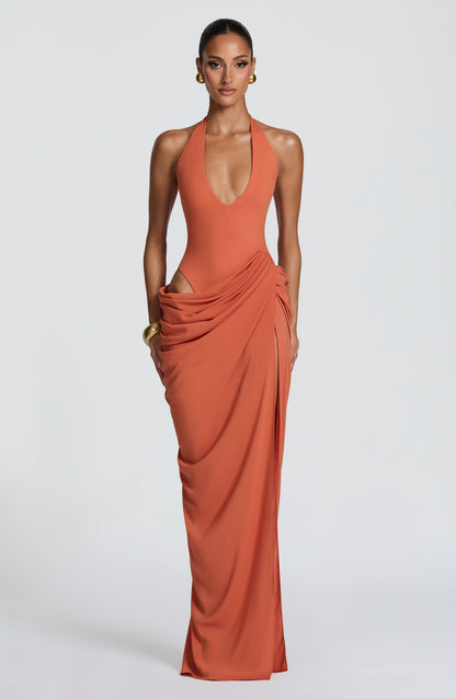 Adele Maxi Dress Burnt Orange