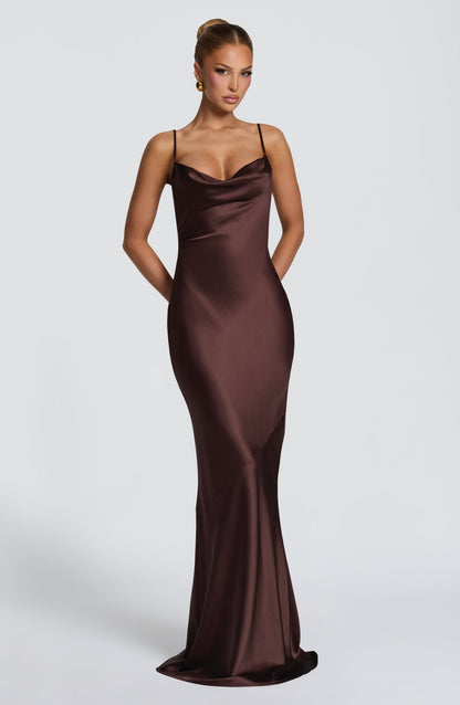 Sorelle Maxi Dress Plum Brown