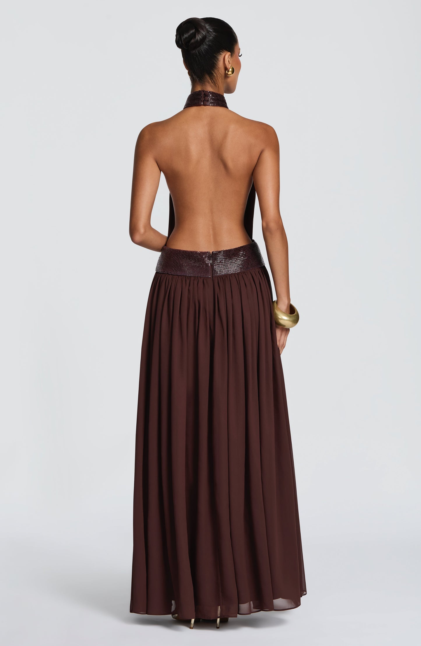 Rosalina Maxi Dress Plum Brown