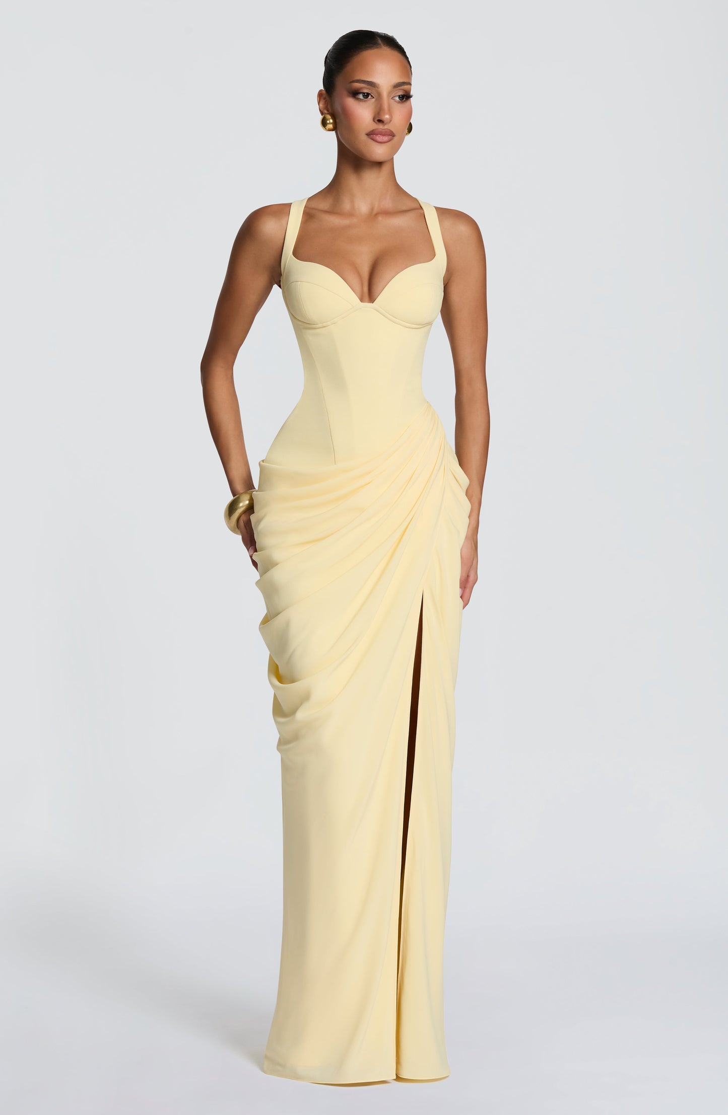 Elara Maxi Dress Lemon