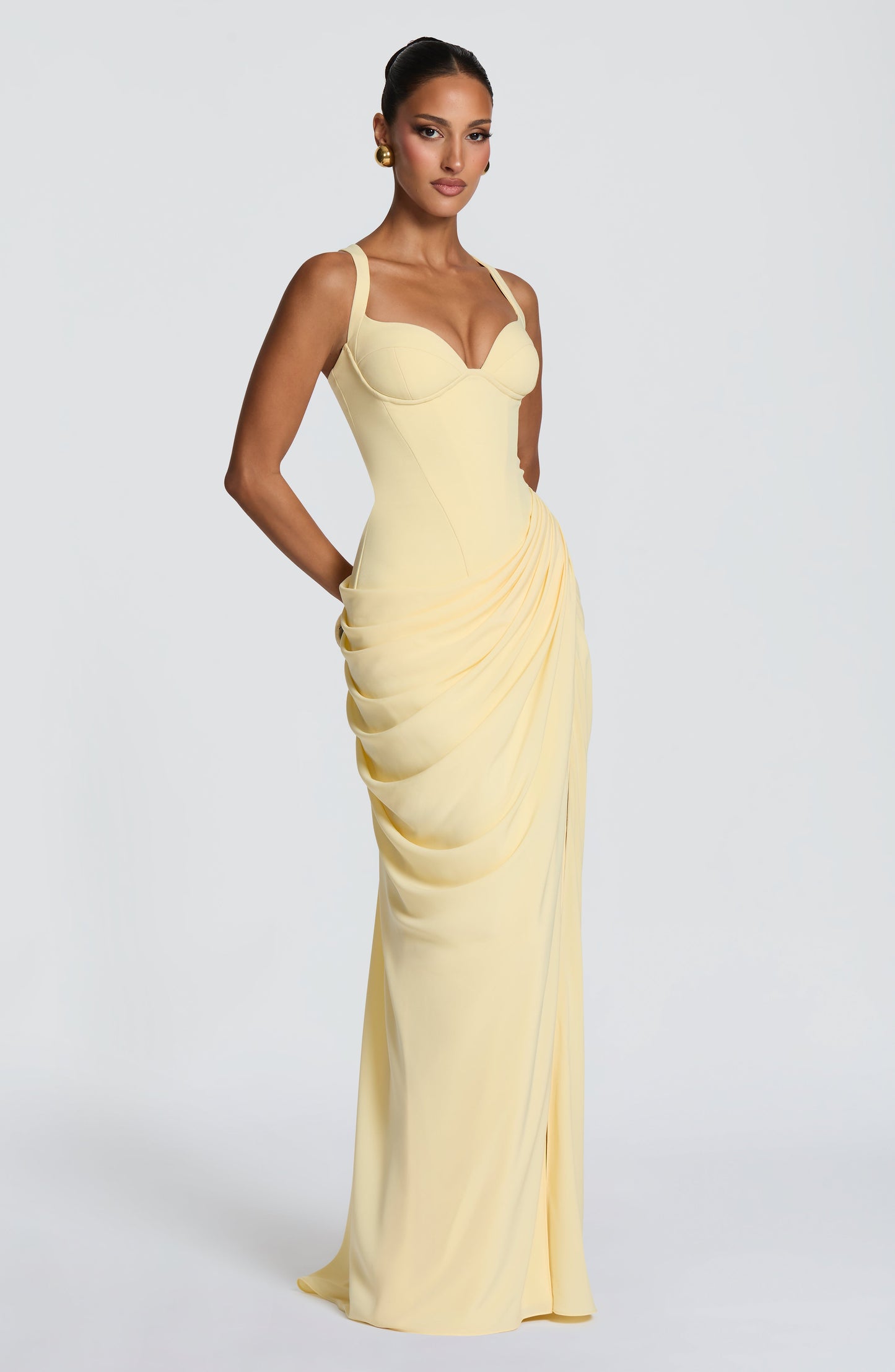Elara Maxi Dress Lemon