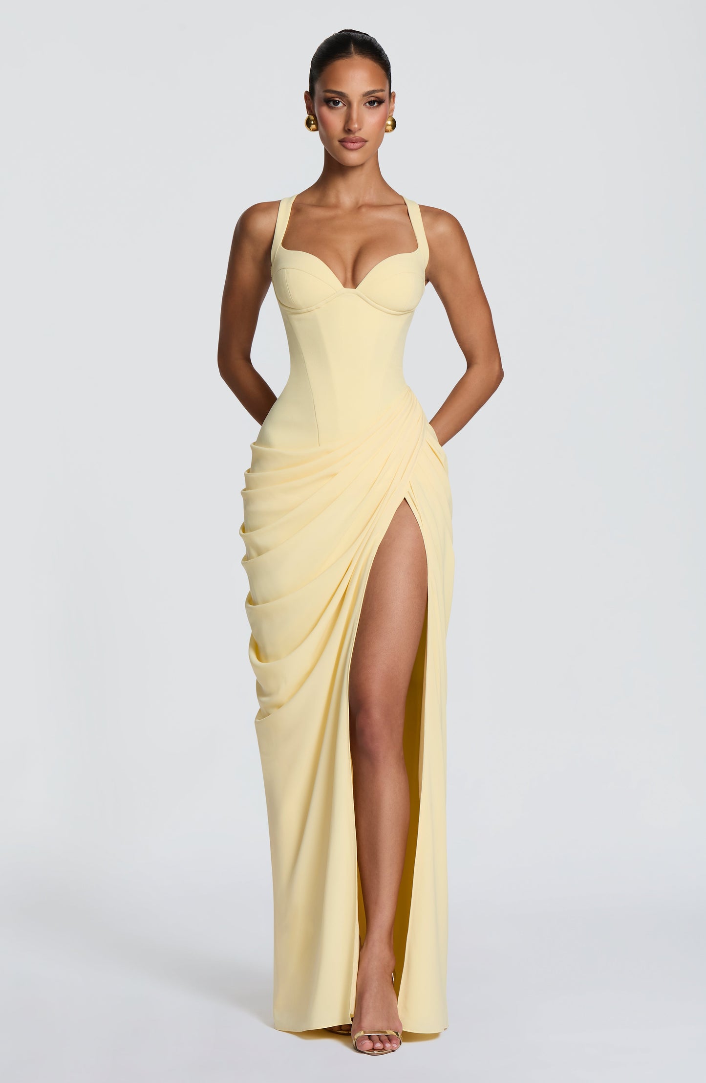 Elara Maxi Dress Lemon