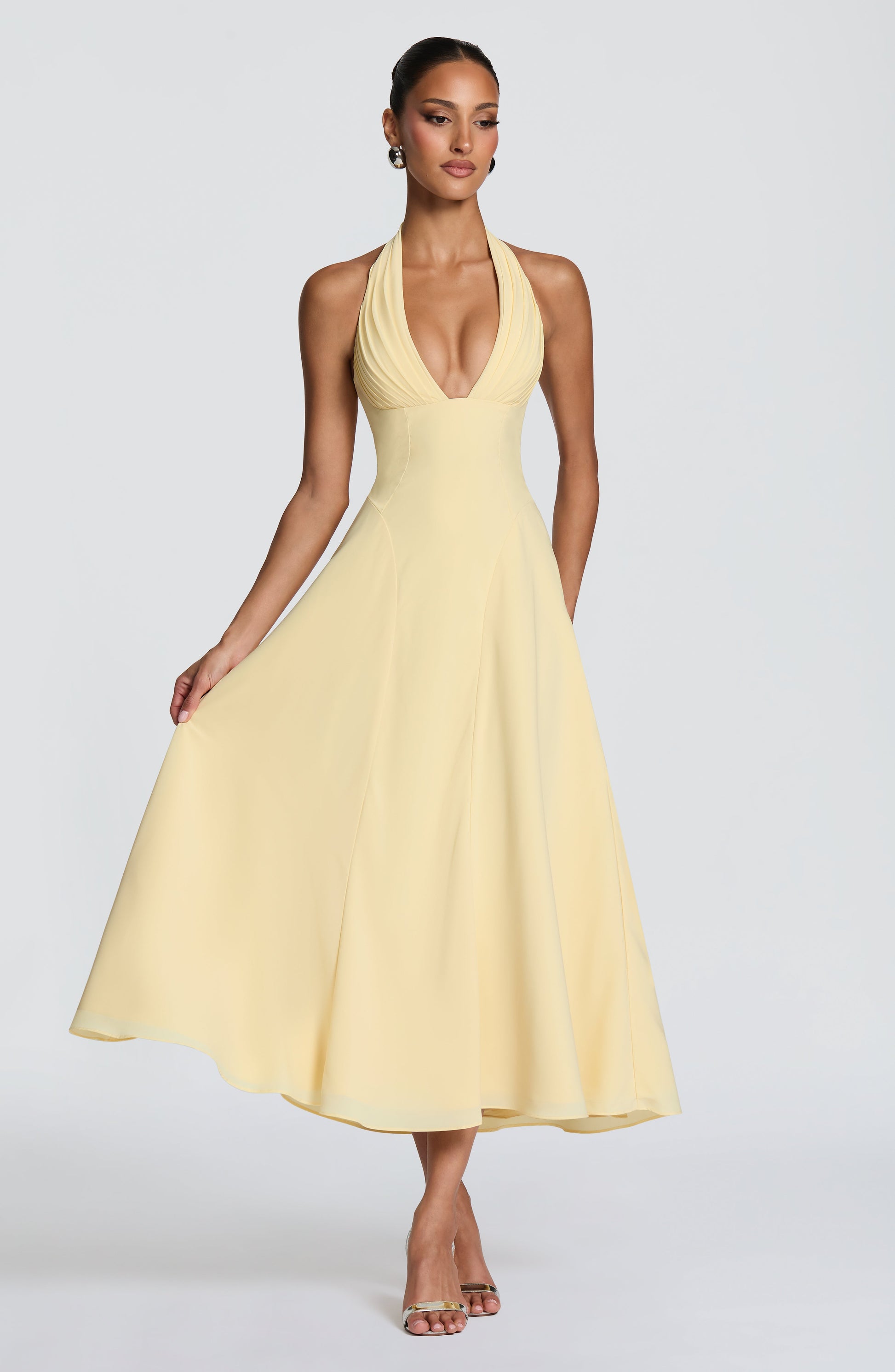 Hayden Midi Dress Lemon