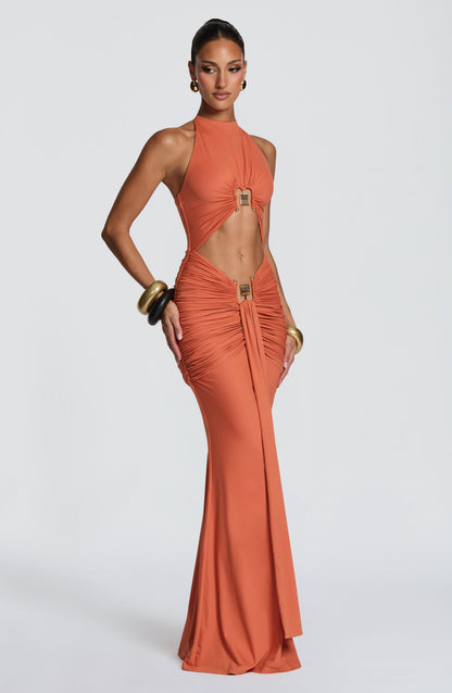 Aesha Maxi Dress Burnt Orange