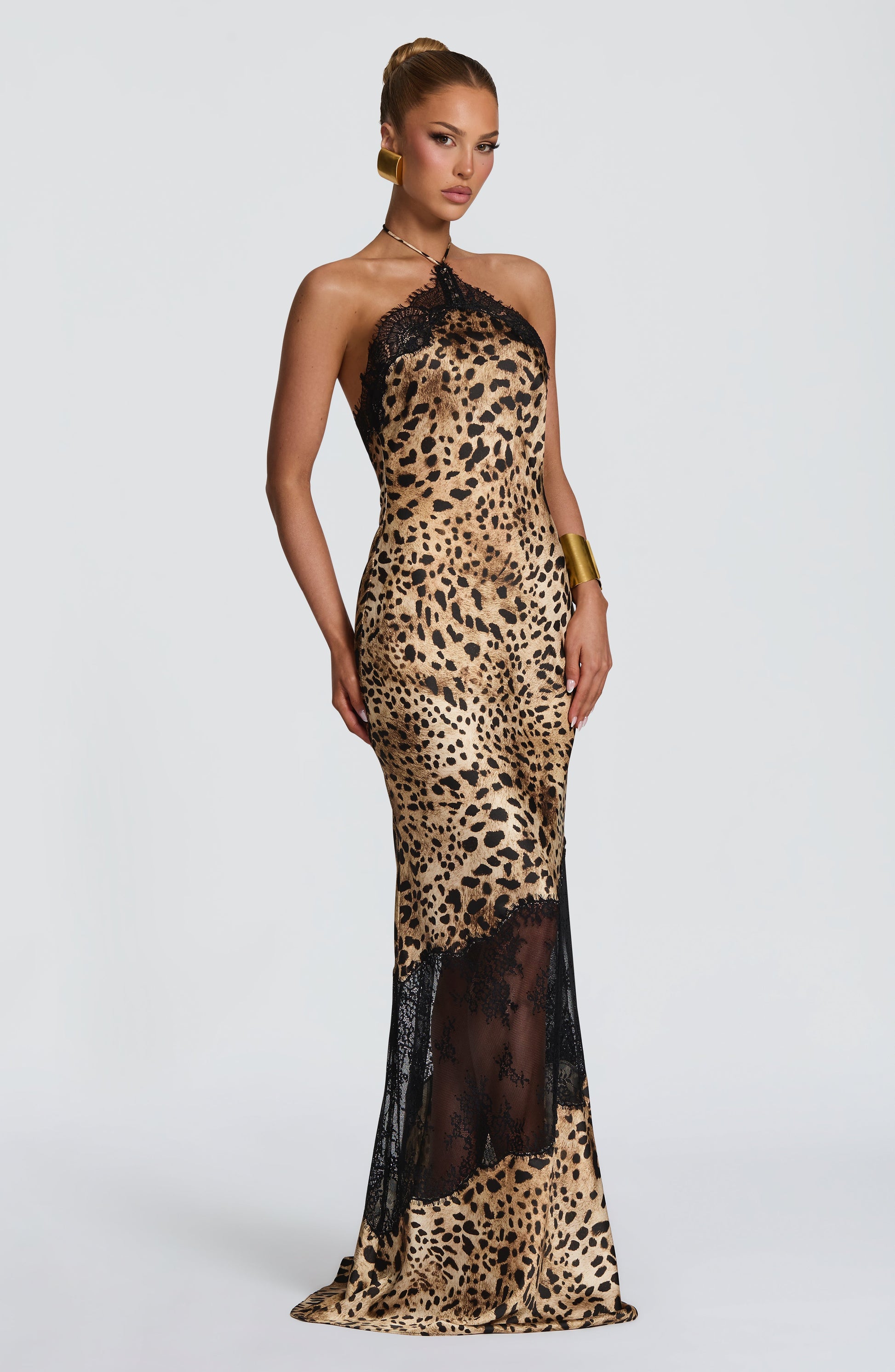Agnetha Maxi Dress Leopard Print