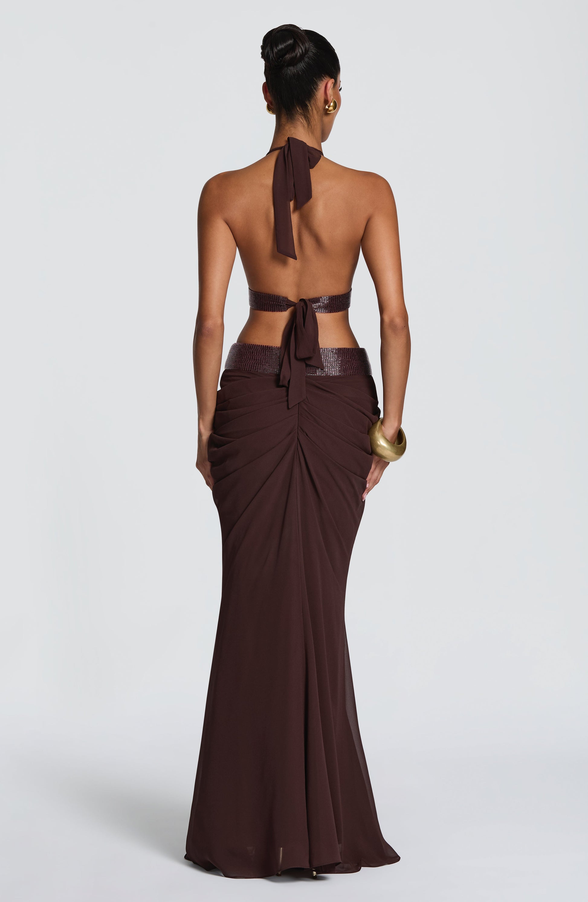 Sophie Maxi Dress Plum Brown