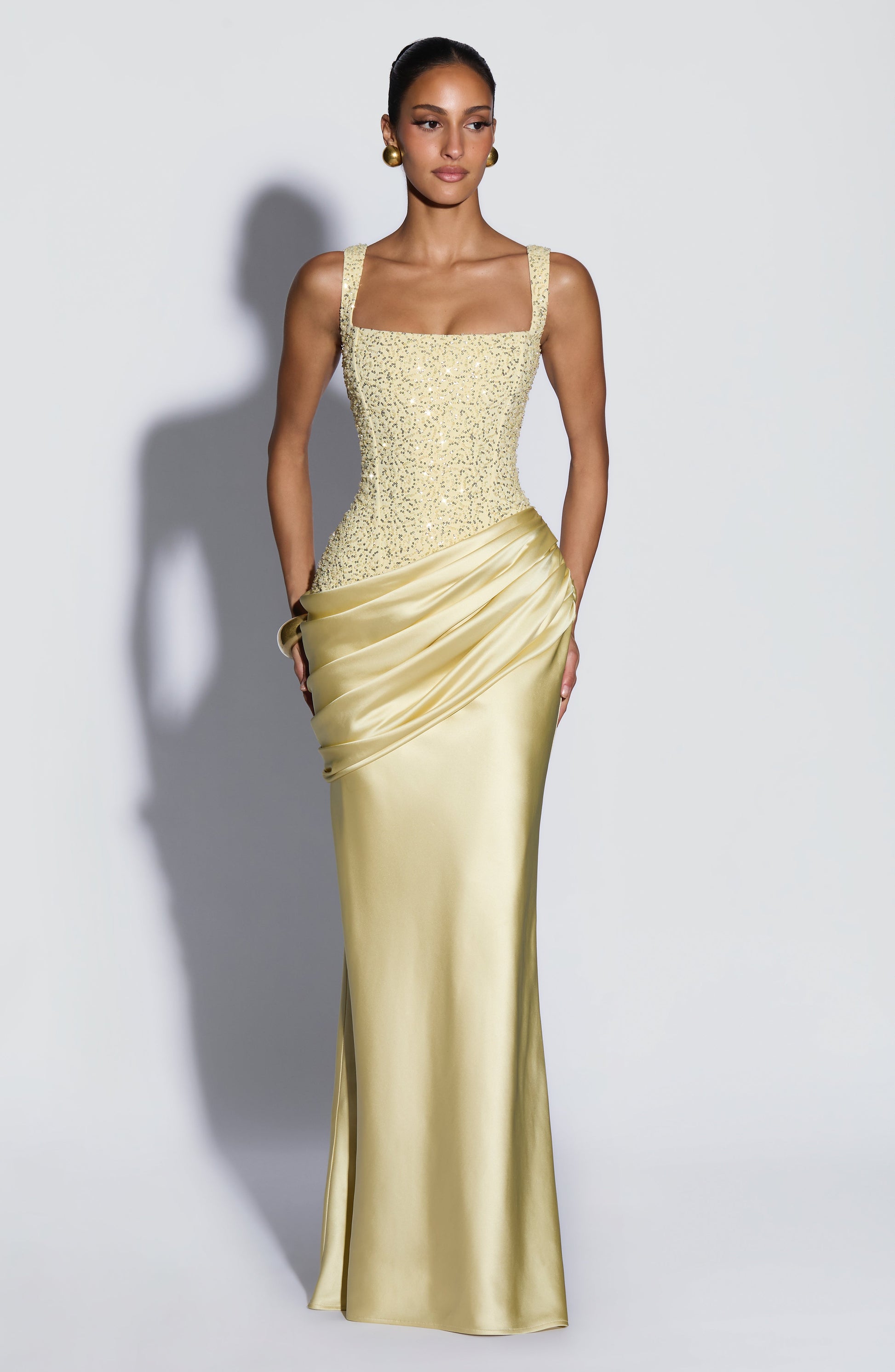 Alexandria Maxi Dress Lemon