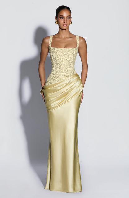 Alexandria Maxi Dress Lemon