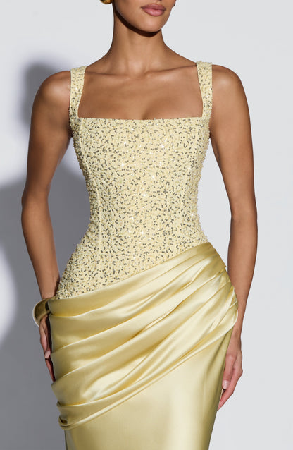 Alexandria Maxi Dress Lemon