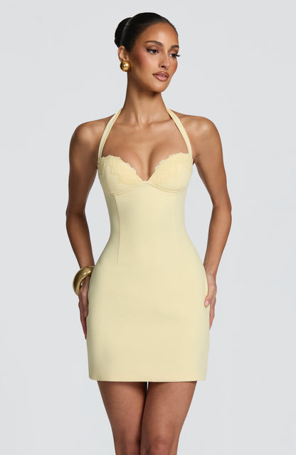 Cassia Mini Dress Lemon